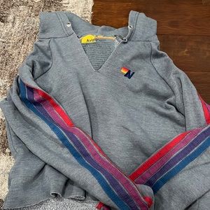 Womens aviator nation crop sweatshirt